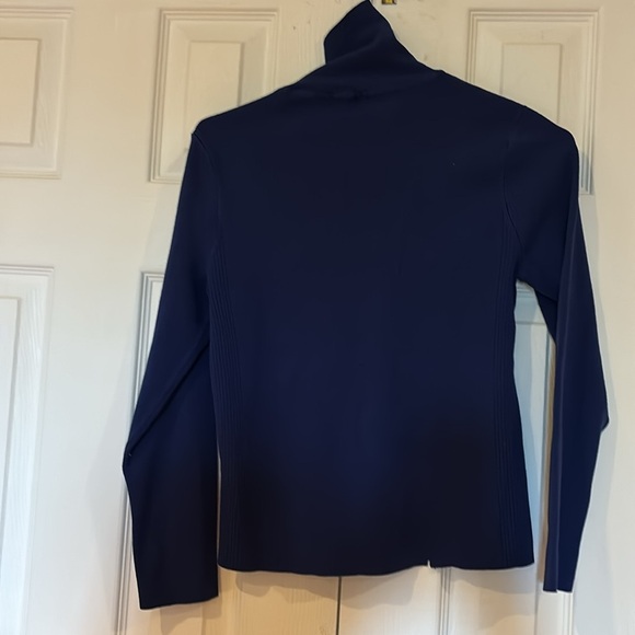 Chicos blue turtle neck sweater Sz 1 - Picture 9 of 11